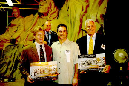 Tim McVeigh and Tom Ripponi of KTVU with Mario Chiodo